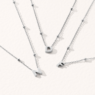 Steiff Teddy Bear & Initial Necklace Bundle (Silver)