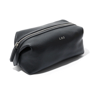 Leather Wash Bag (Black)