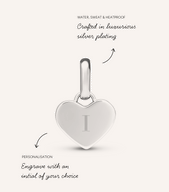 White Quartz Heart Pendant (Silver)