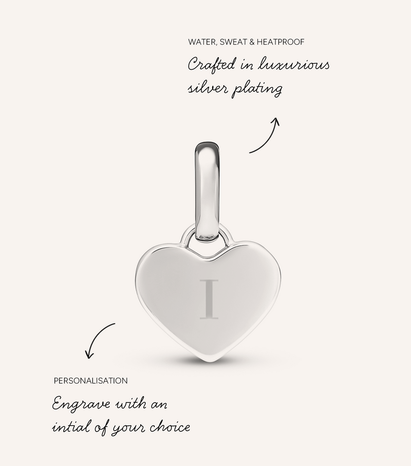 Green Quartz Heart Pendant (Silver)