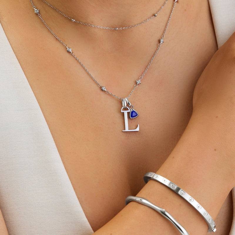 Written in the Stars Initial Necklace (Silver)
