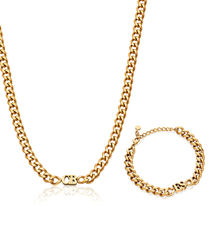 Initial Curb Set (Gold)
