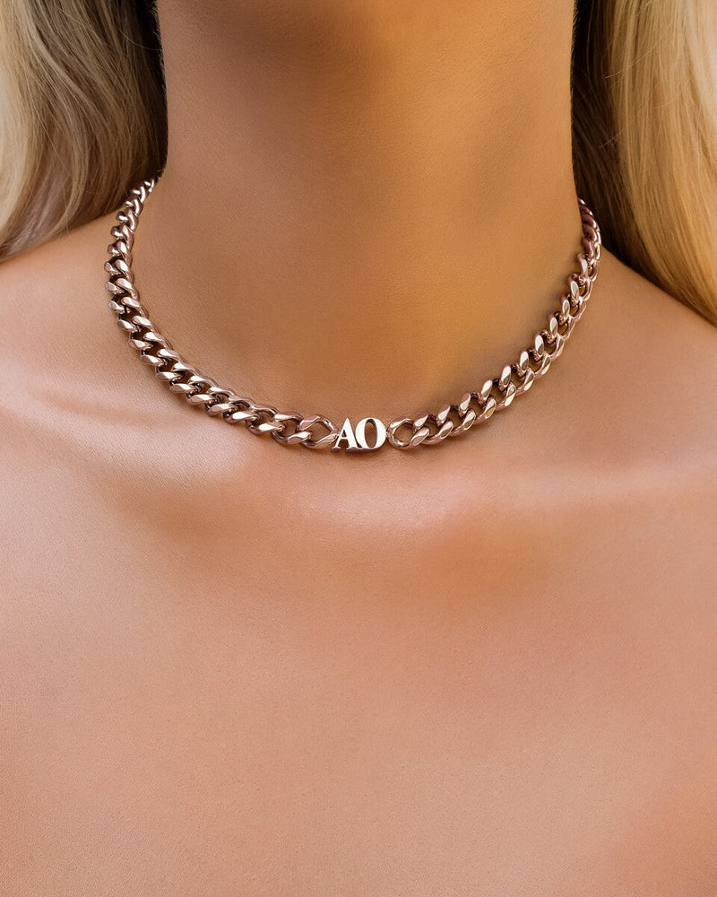 Initial Curb Set (Rose Gold)