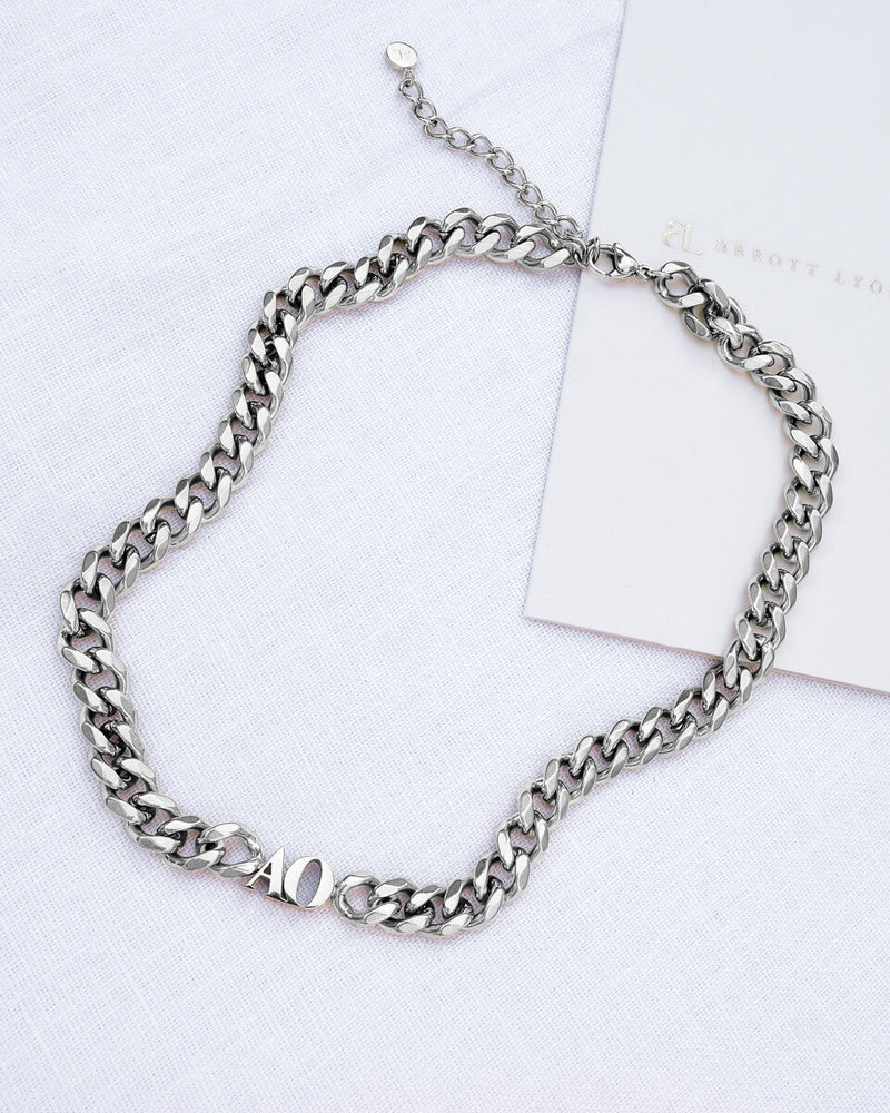 Initial Curb Set (Silver)