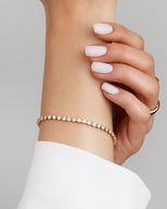 Belgravia Pearl Watch 23 & Crystal Bracelet Set (Gold)