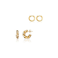 Twisted Huggie Set (Gold)