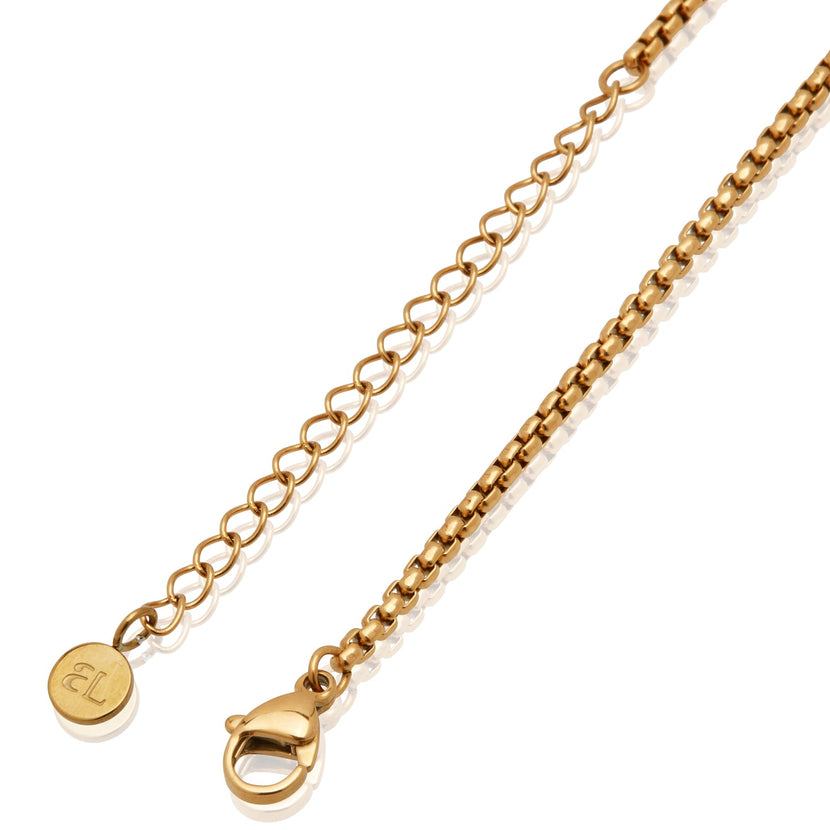 Custom Enamel Name Necklace (Gold)