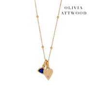 Custom Stamped Heart Pendant Necklace (Gold)
