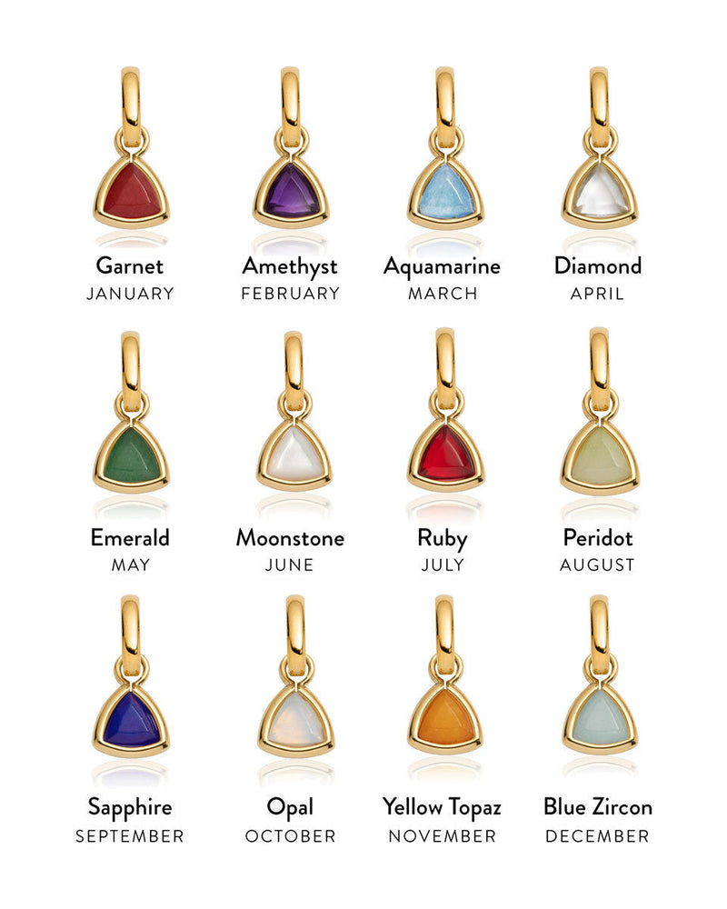 Birthstone & Made Mine Letter Bracelet (Gold)