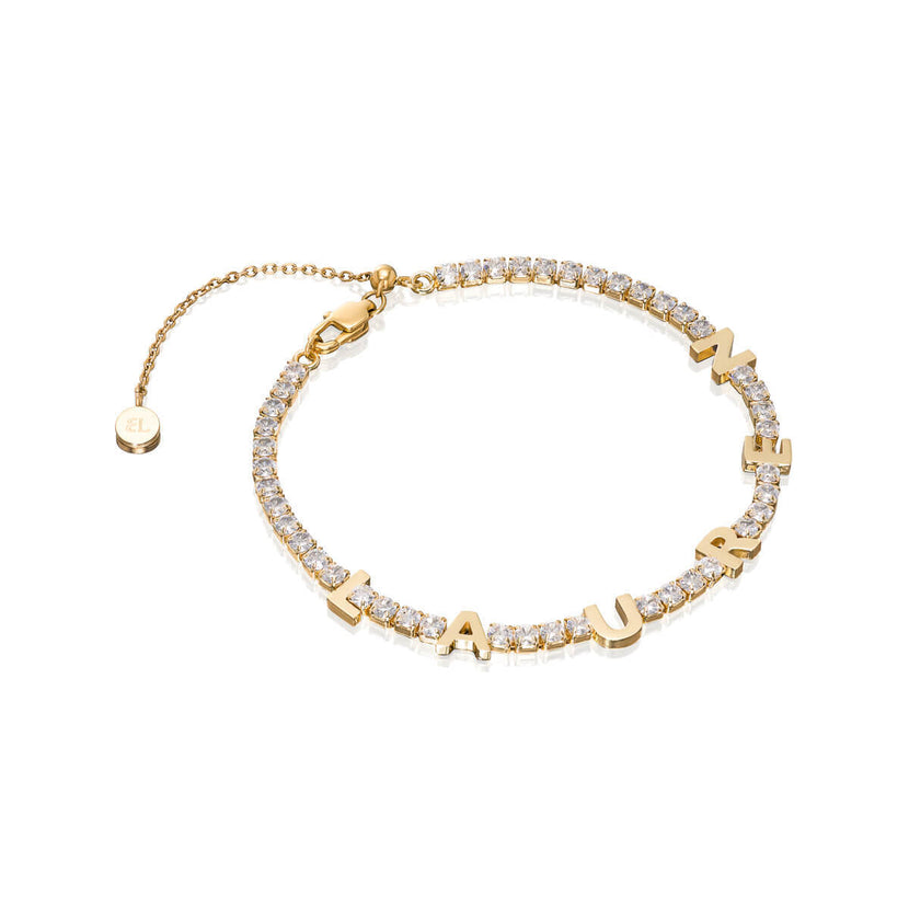 Custom Name Tennis Bracelet (Gold)