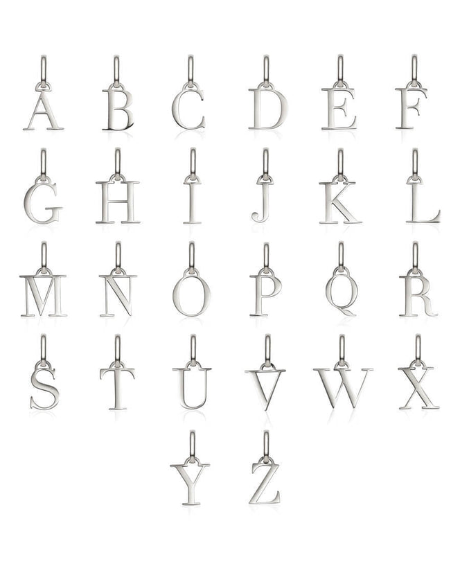 Letter & Birthstone Figaro Chain Bracelet (Silver)